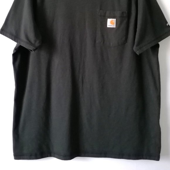 Carharrt Mens Black Crew Neck Short Sleeve Relaxed Fit Casual T-Shirt Size XL - Picture 3 of 7